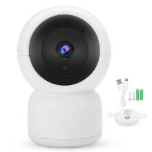 High Definition Pan Tilt Security Camera Indoor, Wireless Home Surveillance with Night Vision Two Way Talk Motion Detection Real Time Alerts Cloud SD