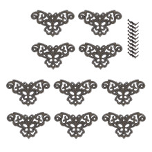 Retro Style Exterior Corner Protector Exquisite Comfortable Furniture Protection Antique Metal Carved Corner Protector Solid Alloy Long Service Life