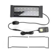 Luce LED a spettro completo per acquario con staffe estensibili, timer, funzione di accensione/spegnimento automatico, clip per acquario,
