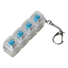 Clearance Sale! 1PC Keyboard Fidget Keychain, Keyboard Button Finger Clicker for Anxiety Relief, Keyboard Toy with LED Lights Loud Stress, 4 Keys