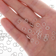100pcs 4mm & 5mm 925 Sterling Silver Jump Rings for DIY Jewelry, Chokers, Bracelets, Clasp Repair – Compatible with Jewelry Making