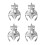 Automatic Candle Extinguisher Ring, 4X Clip-On Wick Snuffer – Compatible with standard candles 1