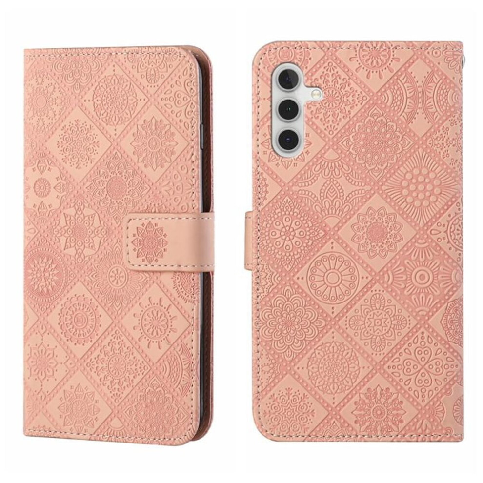 Pu Leather Flip Wallet Case With Magnetic Closure & Card Slots, Compatible With Samsung Galaxy A56 5G 6.7" Pink 9418476729195