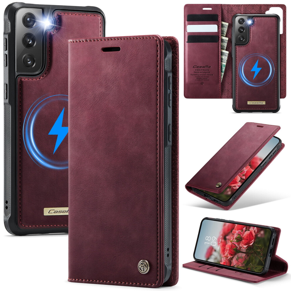 Caseme Wallet Case For Samsung Galaxy S21 Plus 6.7" Â Magsafe-Compatible, Rfid-Blocking, Flip Stand, Shockproof, Magnetic & Detachable 9152228566330