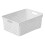 Plastic Storage Basket with Handle – Rectangular Pantry Organizer for Cabinets, Closets, Shelves & Countertops 1