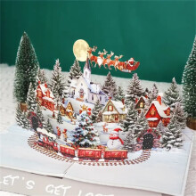 B Pop-Up 3D Christmas Card For Festive Greetings And Holiday Decor Paper Craft With Unique Design