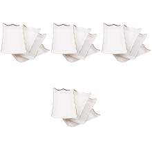 16Pcs Food Safe White Paper Serving Trays for Parties and Buffets