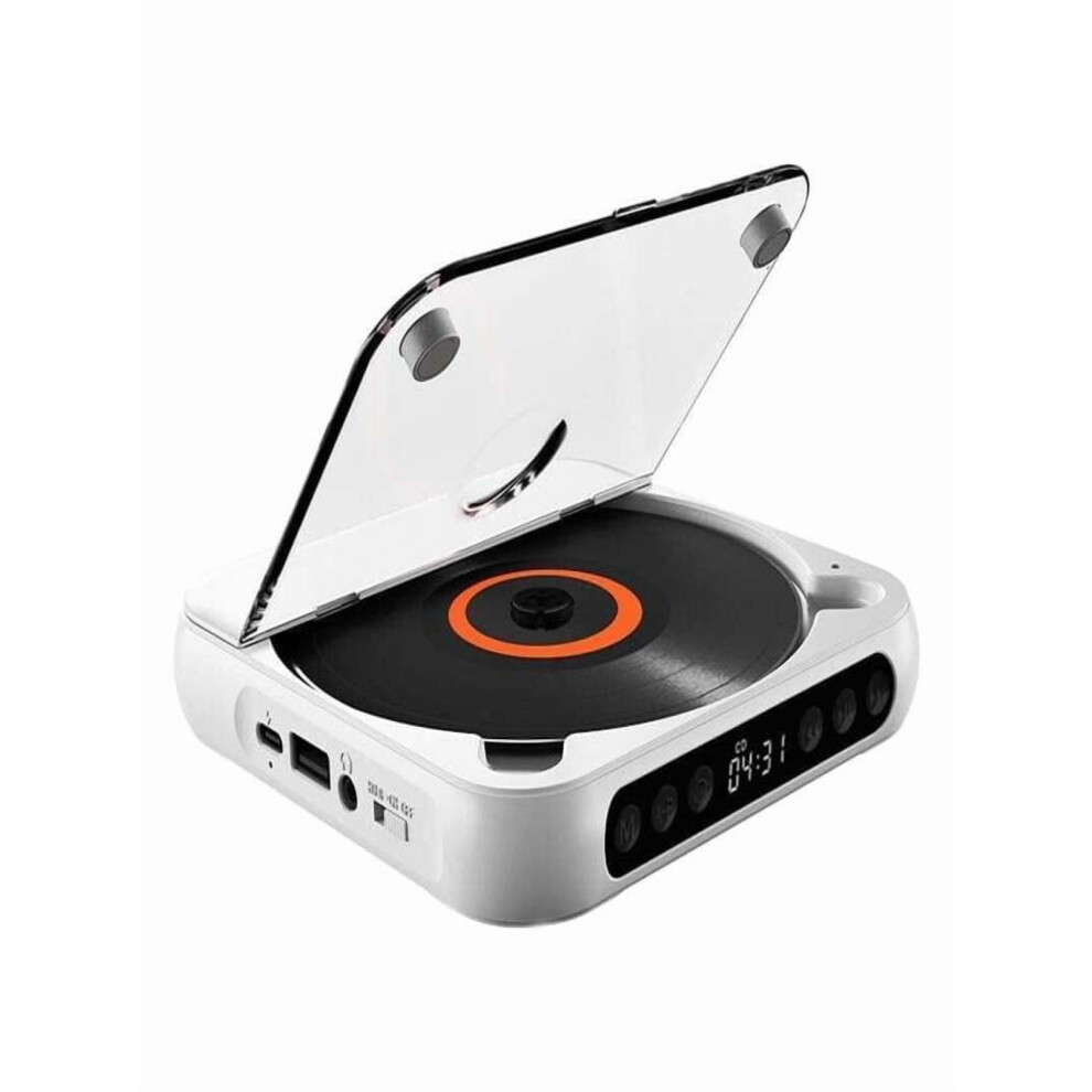 Portable Bluetooth Cd Player With Hifi, Lcd, 2000Mah Battery, Aux/Usb Â Compatible With Home/Car/Travel 9130661966412