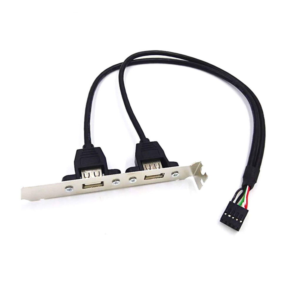 2 Usb 2.0 Motherboard Rear Panel Expansion Bracket To Idc 9Pin Usb Host Adapter 9418476730603