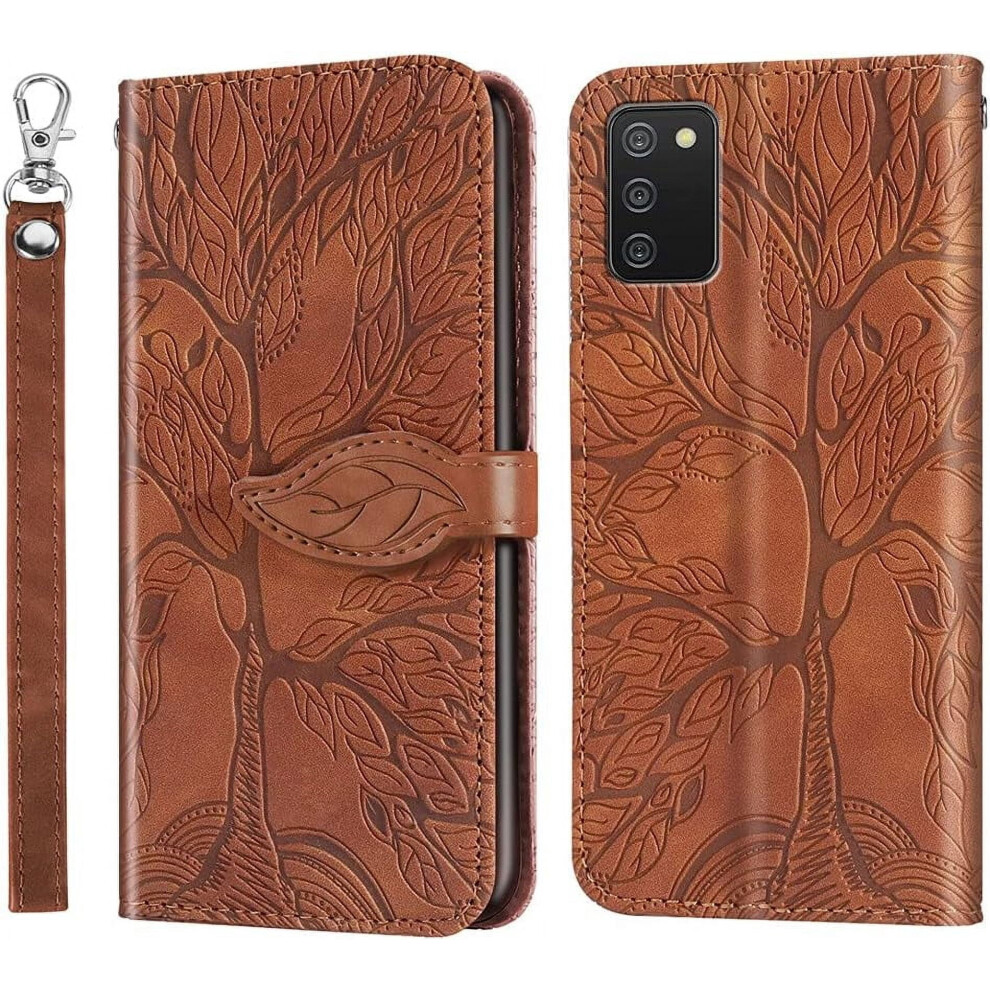 Compatible With Samsung Galaxy A03s Wallet Case Â Leather Flip Case With Card Holder, Magnetic Kickstand, Wrist Strap & Shockproof Protection 9418476730573