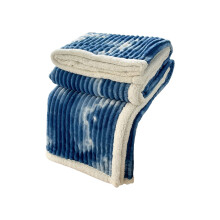 Queen Throw Blanket, 90x90 in, Double-Layer Thickened Lamb's Wool Milk Fleece – Cozy Bed/Nap Blanket