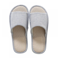 Dames pantoffels van katoen met memory foam, zomerslippers, binnensandalen met open teen, wasbaar, met antislip linnen zool.