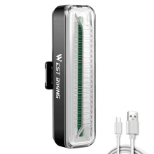 WEST BIKING pyöränvalot, vedenpitävä takavalo, 30LM, 400mAh Type-c, ladattava, helppo asentaa maantie-, maasto- ja yöajoon