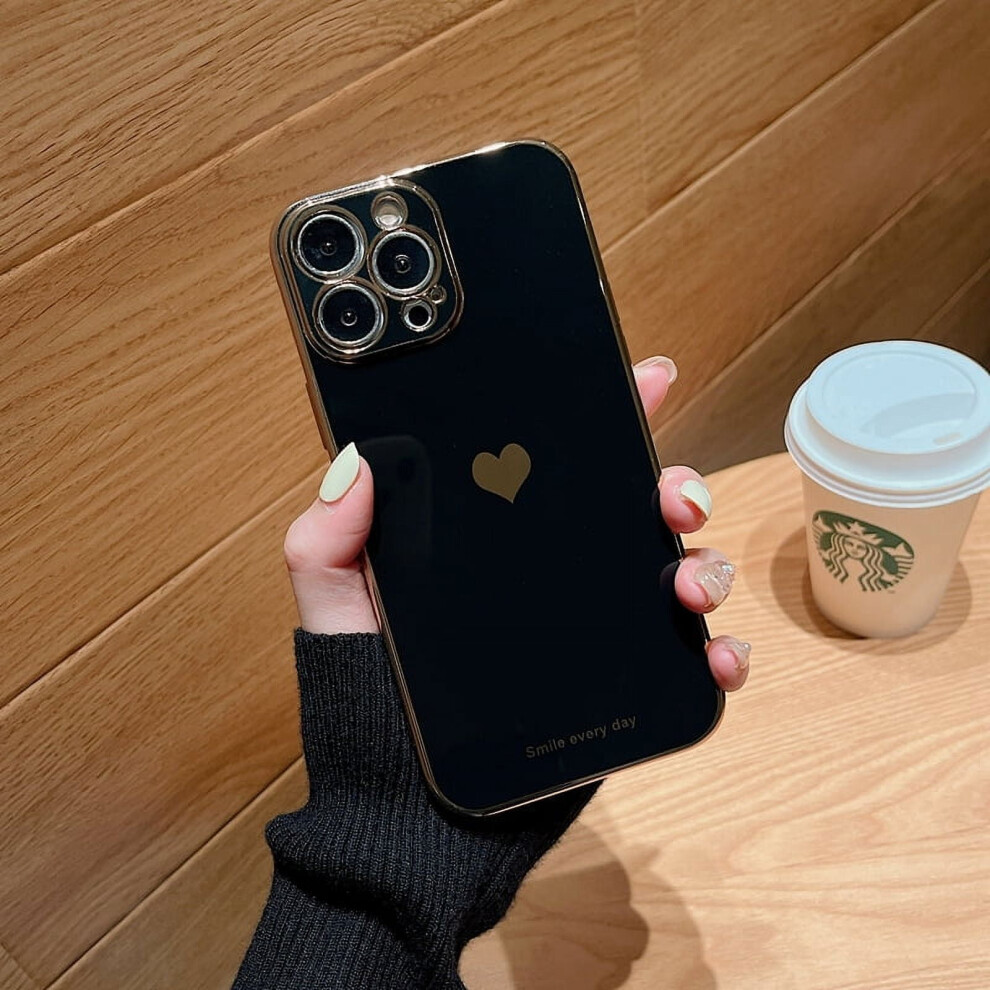 Soft Love Heart Electroplated Silicone Case For Iphone 9087558915995