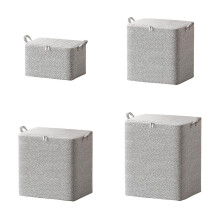 Extra Large Breathable Storage Bins with Zipper – Collapsible Closet Organizers for Blankets, Clothes & Pillows, Compatible with Standard Closets
