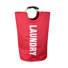 Large Foldable Fabric Laundry Bag with Aluminum Ring, Waterproof Standing Hamper for Dorm Room – Compatible with Oxford Cloth