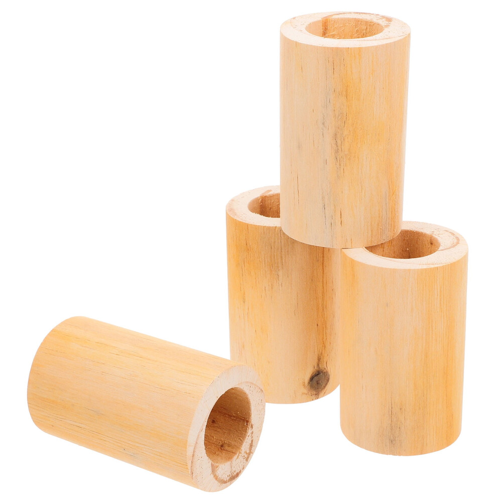 4Pcs Wood Bed Risers Heavy Duty Furniture Lifts For Sofa Chair And Table Wood Round Furniture Risers Chair Leg Extenders For Height 9165521676460