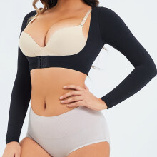 Seamless Recovery Arm Shaper with Front Closure, Moisture-Wicking Compression Garment – Comfortable Everyday Wear