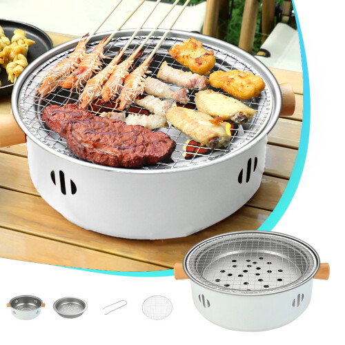 Rund utomhuskolgrill bärbar eldstad