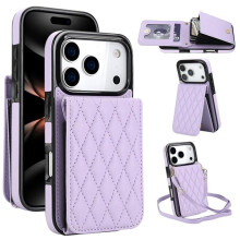 iPhone 17 Pro Max hoesje van PU-leer met RFID-blokkering en flip-walletfunctie.