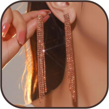 Oorbellen met strass kwastjes voor dames, kristallen kroonluchter1
