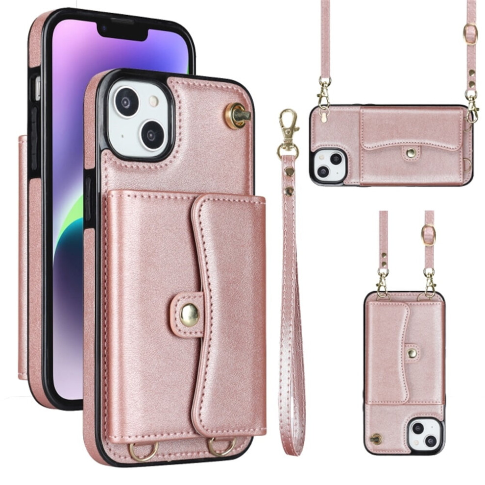 Rfid-Blocking Magnetic Flip Wallet Case For Iphone 13 Rose 9165521190102