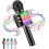 Microphone karaoké sans fil Bluetooth avec LED noire 1