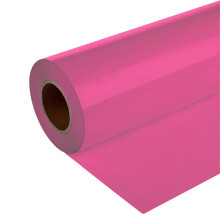 WZXPWT Stretch Vinyl Roll 12"x40", DIY Iron-On Heat Transfer Film for Clothing, Cold Peel, 50 Wash Cycles (Pink)