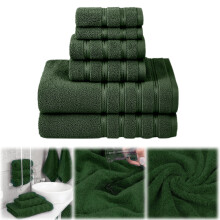 Cotton Towel Bale Set (3pc): Bath Sheet, Hand Towel, Washcloth – Highly Absorbent & Quick Dry