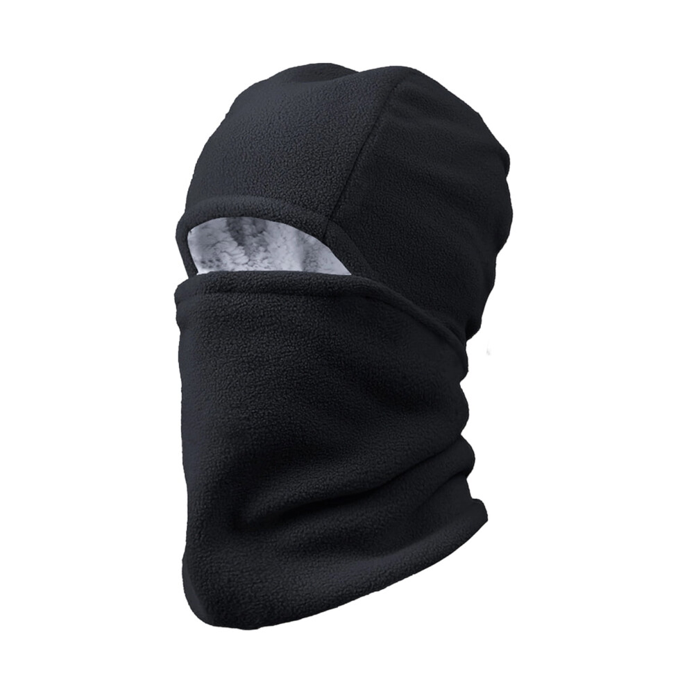 Unisex Winter Warm Balaclava Hat Scarf Integrated Windproof Ski Cycling Neck Gaiter Black 9130661962131