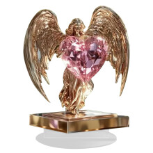 Statue croix ailes d'ange bohèmes – Décoration de bureau en acrylique transparent, décoration spirituelle pour la maison ou le bureau,