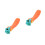 2Pcs Universal Foldable Scooter Comfortable Orange Saddle 4