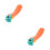 2Pcs Universal Foldable Scooter Comfortable Orange Saddle 5