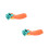 2Pcs Universal Foldable Scooter Comfortable Orange Saddle 6
