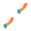 2Pcs Universal Foldable Scooter Comfortable Orange Saddle 7