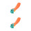 2Pcs Universal Foldable Scooter Comfortable Orange Saddle 8