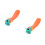 2Pcs Universal Foldable Scooter Comfortable Orange Saddle 9