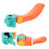 2Pcs Universal Foldable Scooter Comfortable Orange Saddle 10