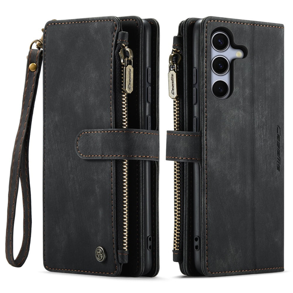 Caseme Wallet Case For Compatible With Samsung Galaxy S25+ Â Pu Leather, Magnetic Flip, Lanyard, Zipper Card Holder, 6.7" 9170372175567