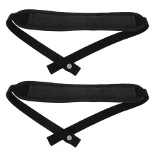 2Pcs Nylon Hiking and Ski Pole Wrist Straps Black for Stable Grip