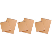 6Stk DIY Malbuch Hardcover Hellbraun Robust Für Marker
