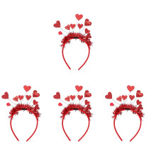 Hair Heart Headbands for Valentine's Day Party 4 Pcs