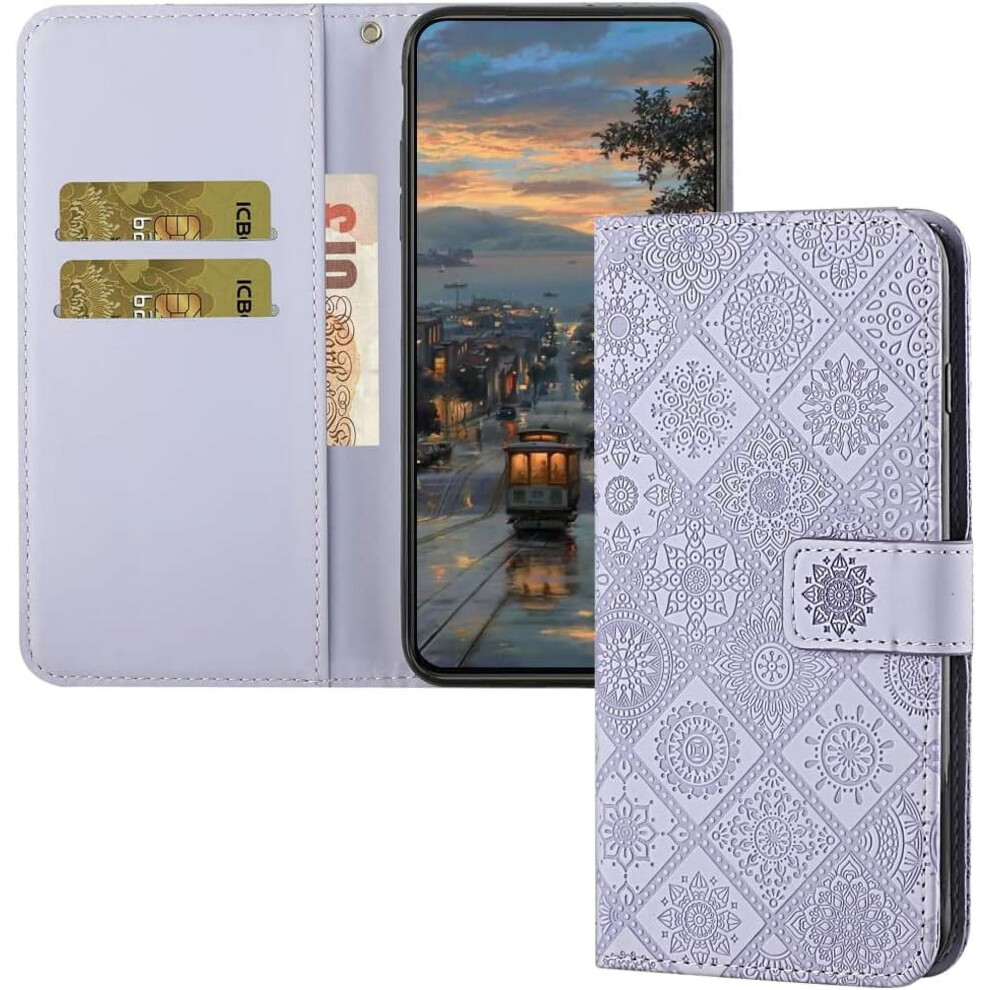 Leather Wallet Case For Samsung Galaxy A16 5G Â Magnetic Clasp, Credit Card Slot, Kickstand, Shockproof, Compatible With Galaxy A16 5G Purple 9405492304864