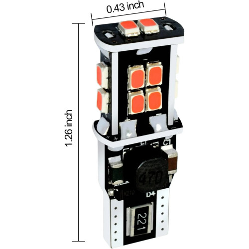 Φωτεινές λάμπες LED T15/912/921 για 3ο φως φρένων/πορτμπαγκάζ, καθαρό κόκκινο CHMSL – 2
