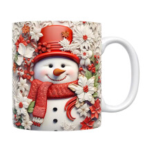 Mug décoratif en céramique, mug de Noël bonhomme de neige gonflable, mug Père Noël, mug à presser, grand mug en céramique de 44 cl ou 32 cl.