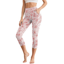 Női Halloween Pókhálós Jóga Leggings Zsebesekkel, S