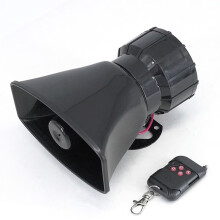 Amplified Speaker With Microphone for Vehicle Use, 7Tone Emergency Sound System with Wireless Remote Controller, PA Speaker System Loud and Clear