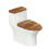 Toiletlåg og tankdæksel i træprint, 2 stk. 1