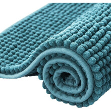 Tapis de bain moelleux, tapis chenille à séchage rapide, respirant, antidérapant, en microfibre, lavable, extra épais et absorbant, doux et