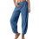 Women's Casual Cropped Pants Dark Blue Size L 1